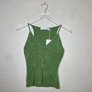AYA MUSE knitted‎ Tank Top In Green Size Medium Nwt